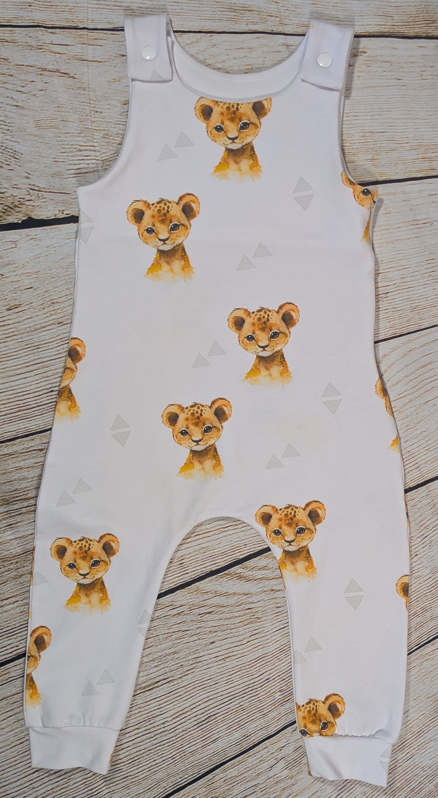 Classic Lion Cub Print Romper