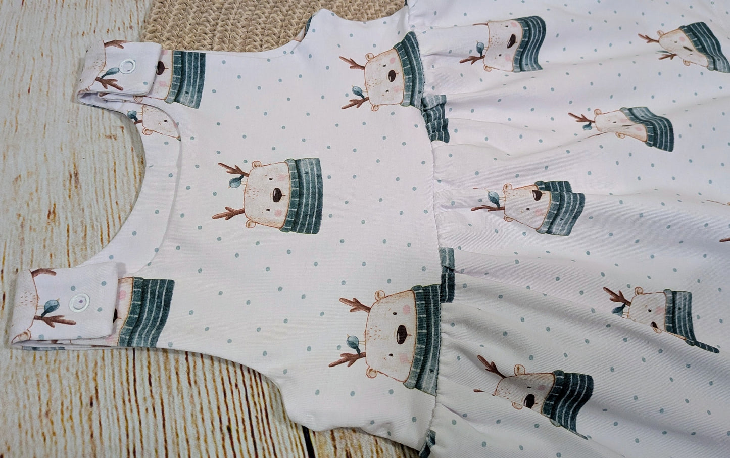 Little Reindeer Bears | Pinafore Dress