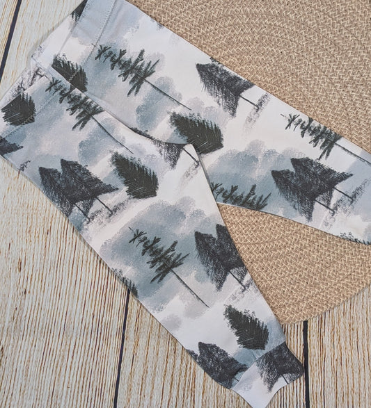Winter forest print leggings