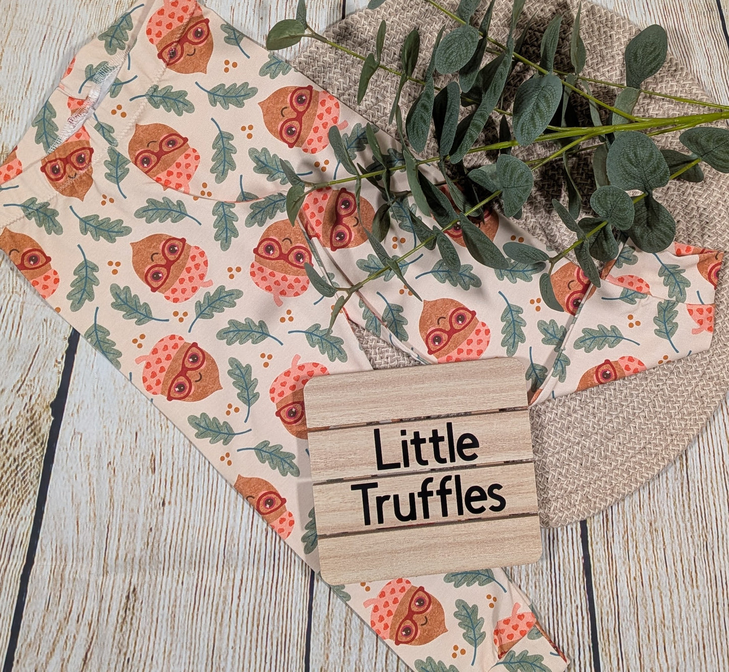 Cheeky Acorn Print Leggings