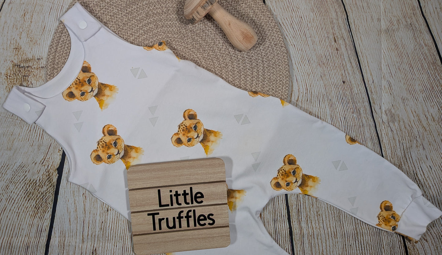 Classic Lion Cub Print Romper