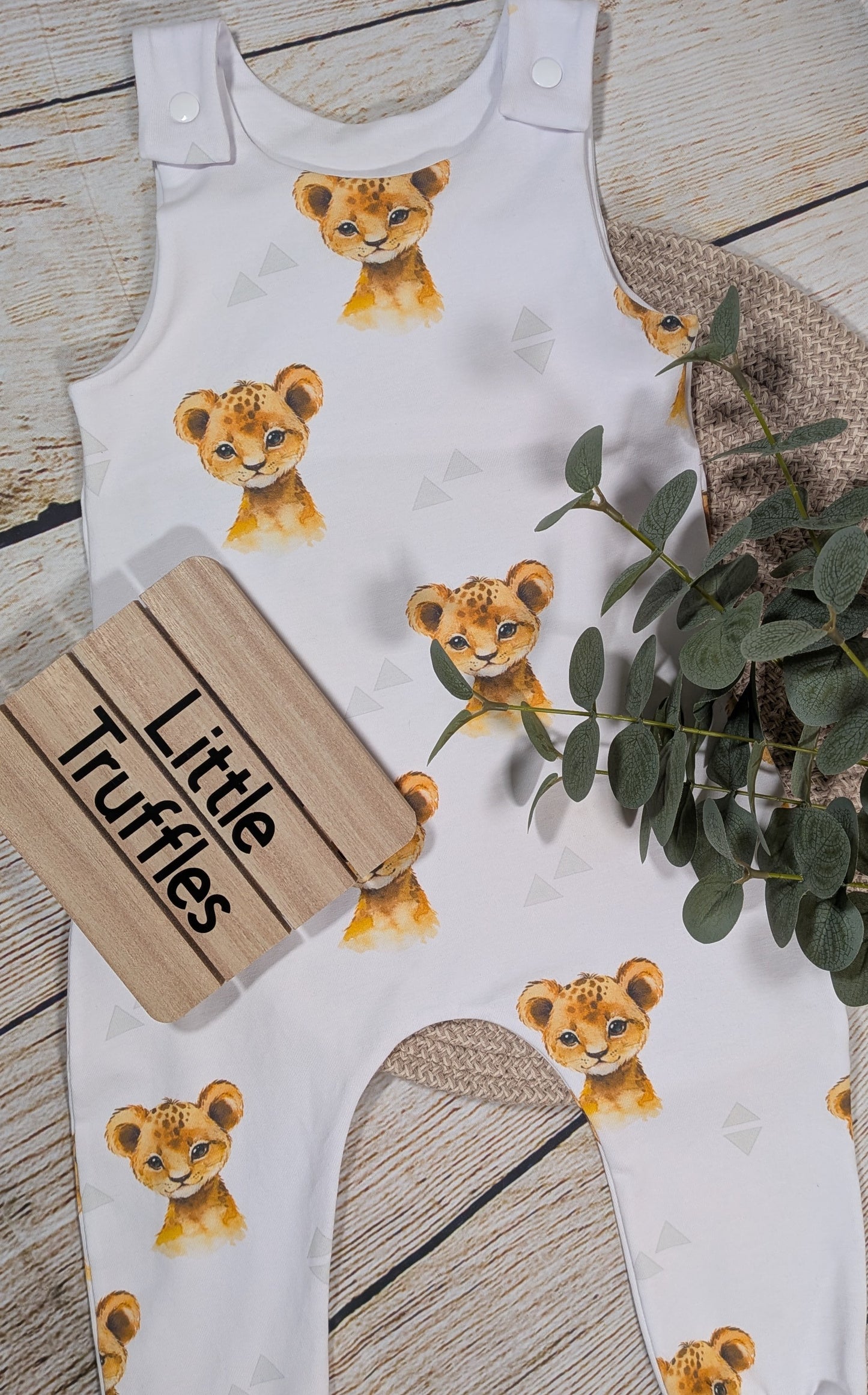 Classic Lion Cub Print Romper