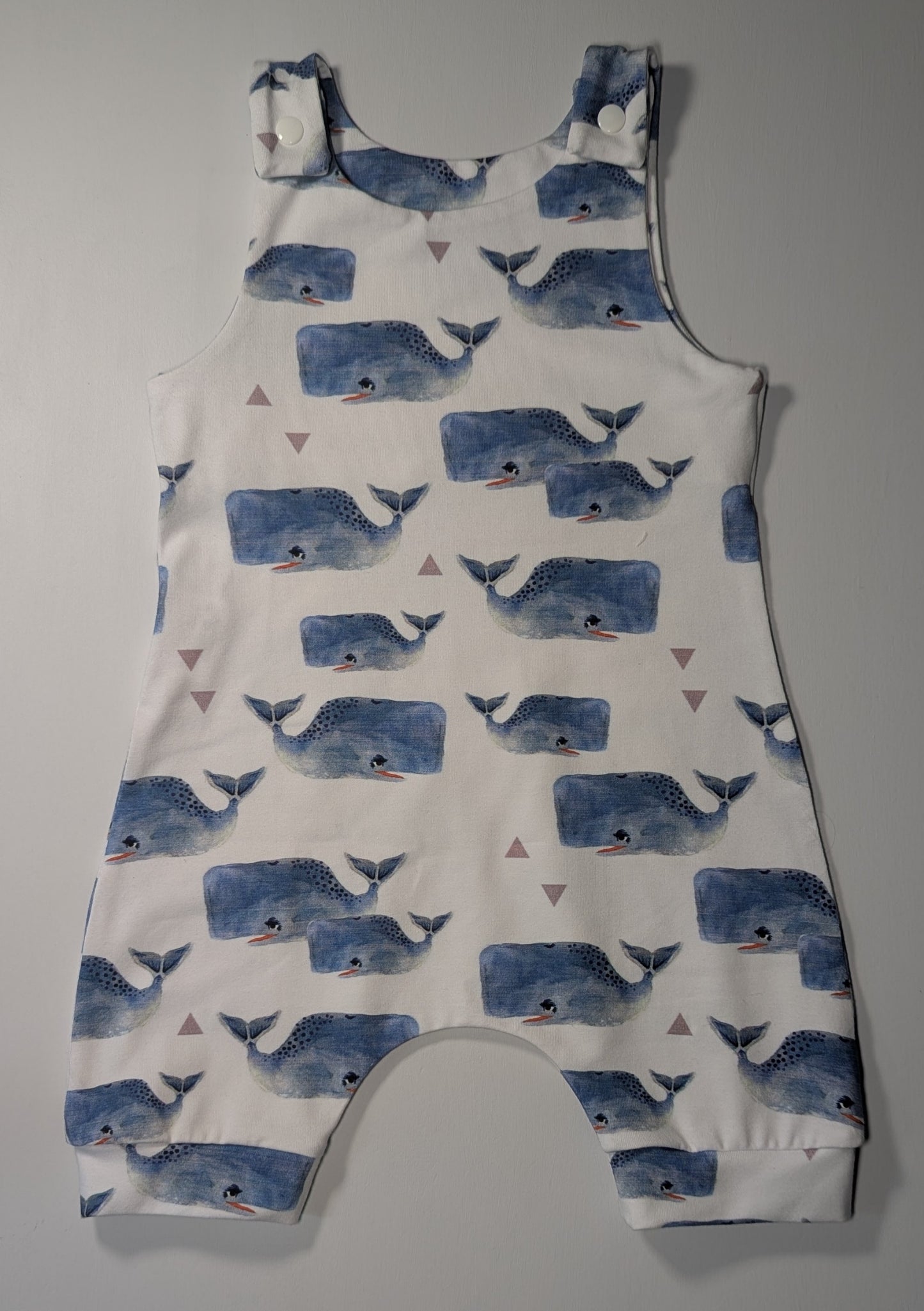 Shortie Whale Print Romper