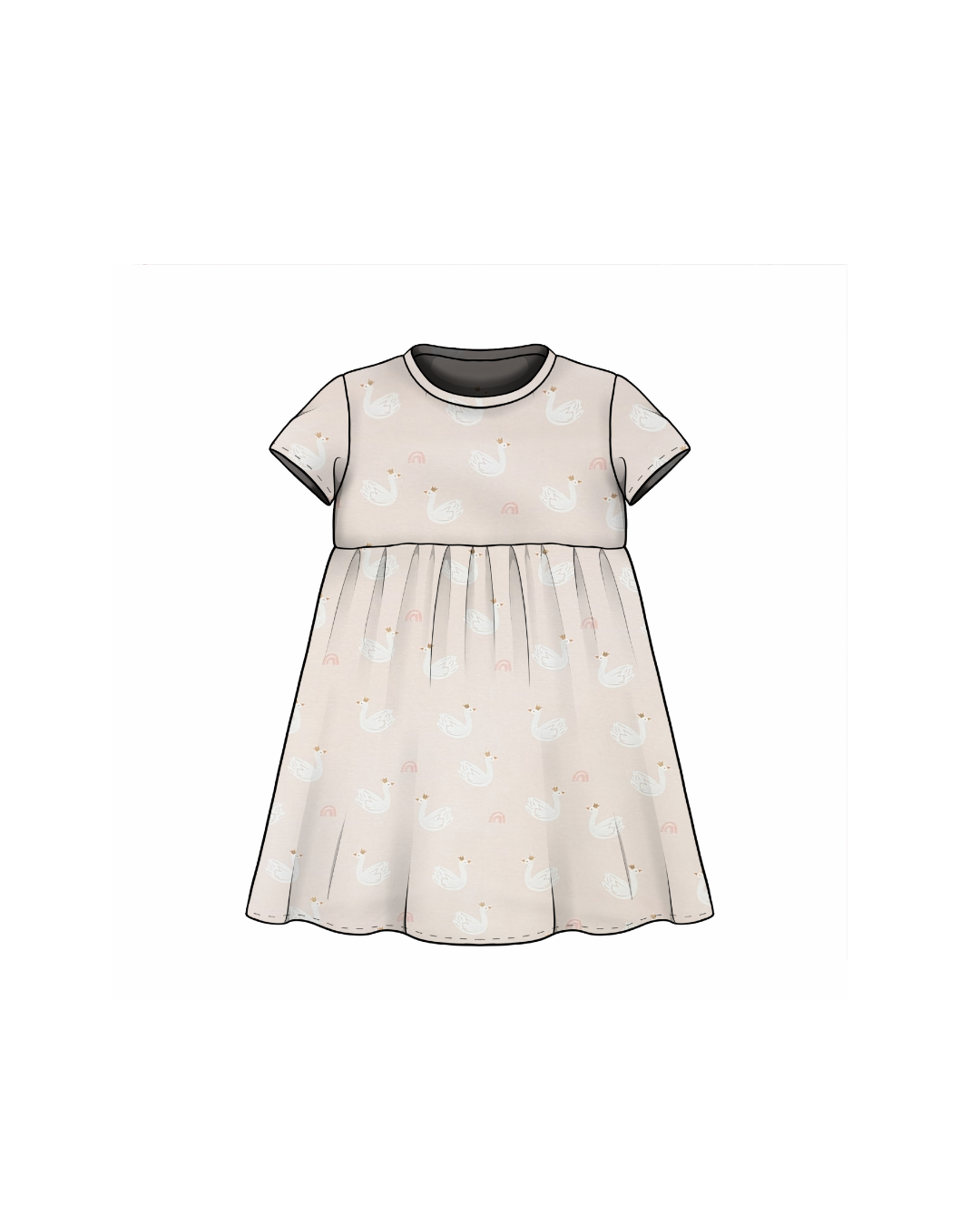 Pink Princess Swan Print